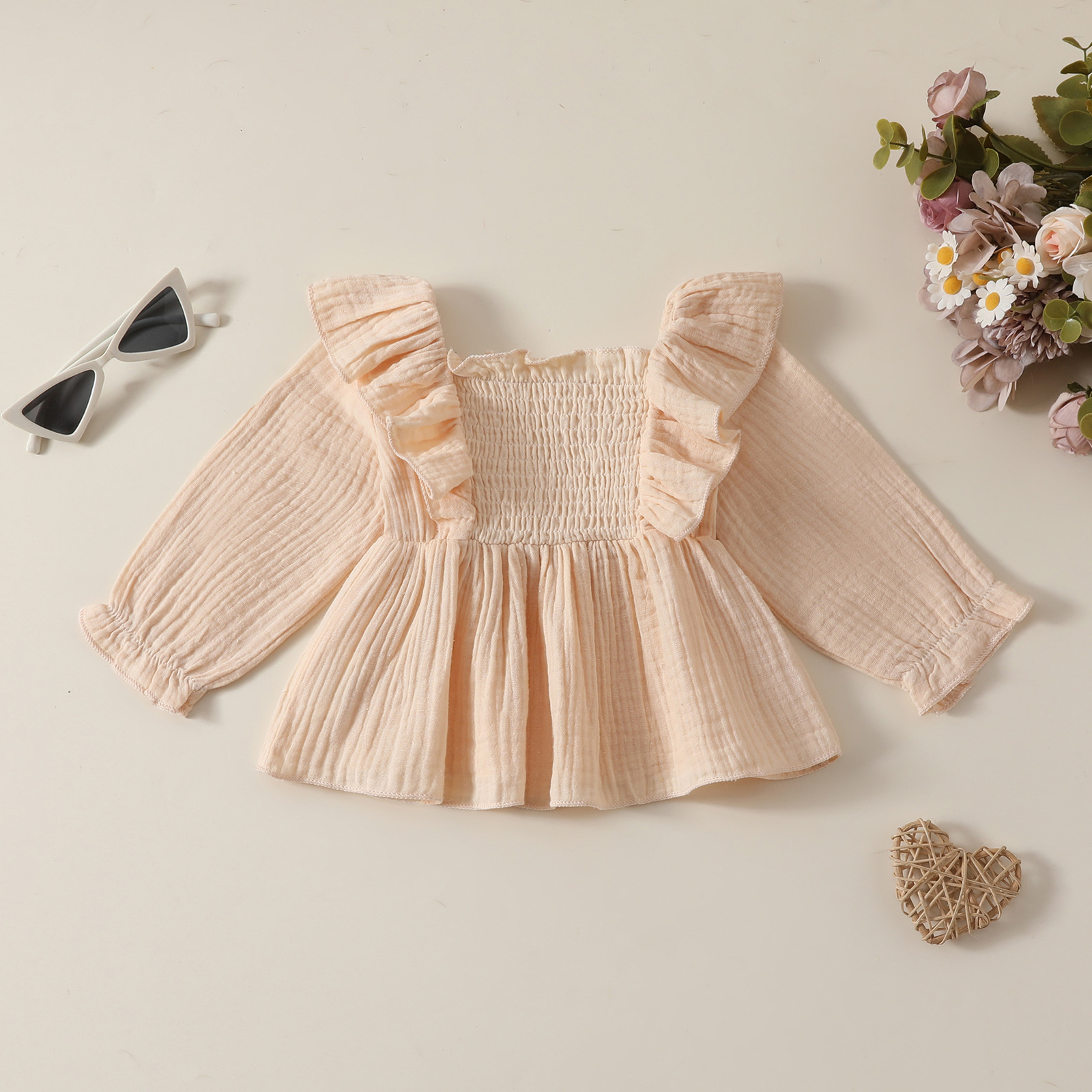 208g Weight Kids Clothing Sets Children's Clothing Type Long Sleeve Sleeve Length Cotton and Linen Fabric Type Pants Sets Sets Type 2 Pieces Set Quantity Casual, Daily Occasion Collarless Neckline Regular Fit Fit Type Solid Color Pattern Spring, Autumn Season Baby Girl'S, Girl'S Gender Simple Style Style Simple Style Solid Color Cotton And Linen Girls Clothing Sets 17