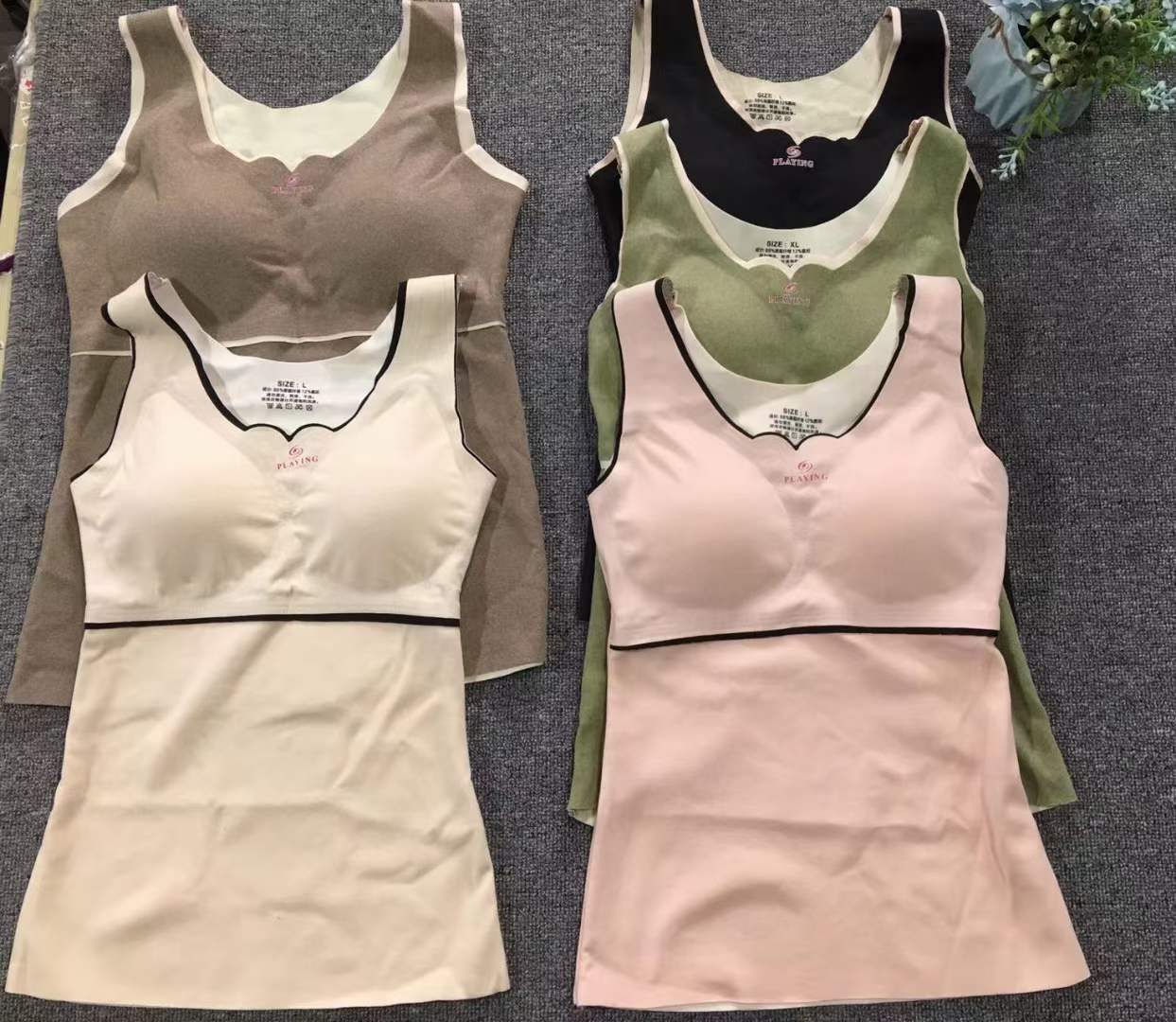 Diverso estilo mixto cálido chaleco forrado de lana súper grande elástico cómodo cálido con almohadilla en el pecho engrosado desgaste interior sin costuras