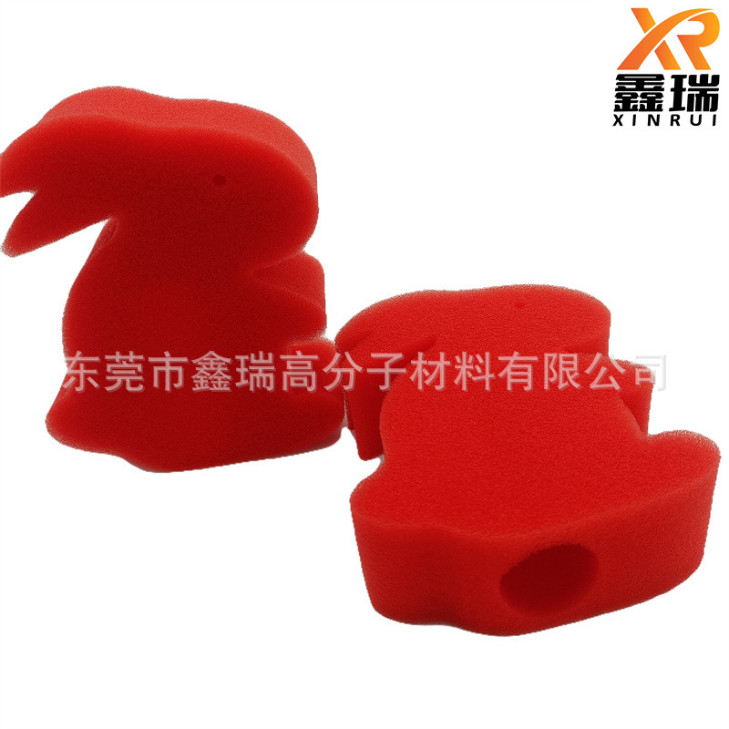 生产红色动物犀牛魔术海绵 街头表演学习红色柔软EVA泡绵玩具