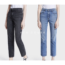 需要收藏的店铺秋冬新，扎实面料。自留！高腰直筒九分牛仔裤蓝黑