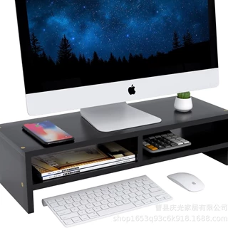 办公室桌面多功能收纳置物架抽屉台式电脑增高器架屏幕显示器支架