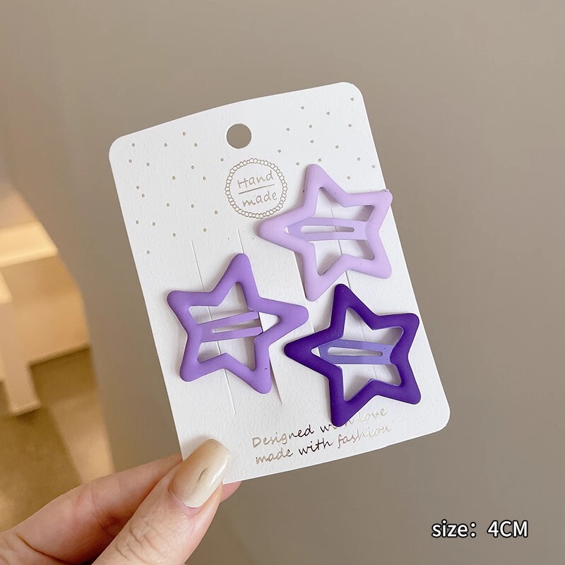 多巴胺星星发夹y2k少女心侧边刘海夹前额小夹子网红款可爱头饰|undefined