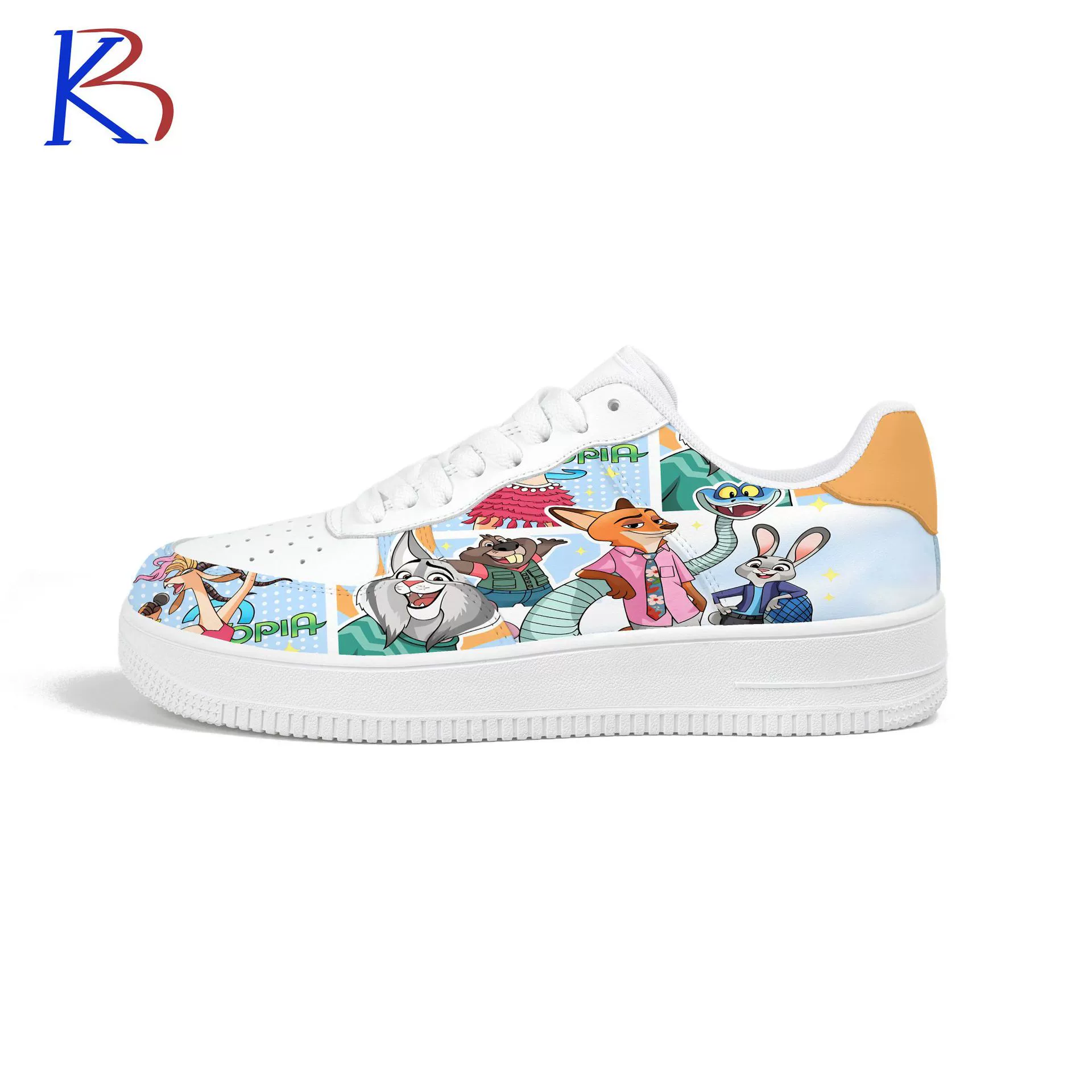 Zootopia Pattern Customized Non-Slip Cross-Border Sports Shoes 3D Printed Men's Sneakers Air Force One Export Hot Zootopia Pattern Customized Non-Slip Cross-Border Sports Shoes 3D Printed Men's Sneakers Air Force One Export Hot
