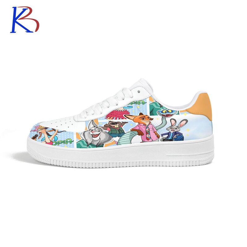 Zootopia Pattern Customized Non-Slip Cross-Border Sports Shoes 3D Printed Men's Sneakers Air Force One Export Hot Zootopia Pattern Customized Non-Slip Cross-Border Sports Shoes 3D Printed Men's Sneakers Air Force One Export Hot