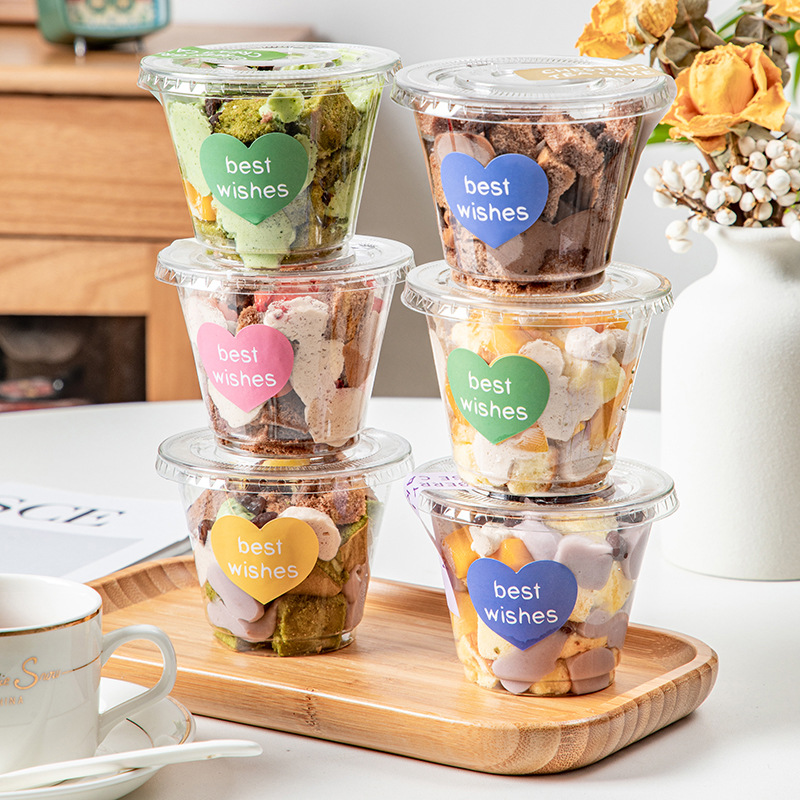 网红mini蛋糕杯提拉米苏杯子透明迷你甜品杯奶油杯包装盒180ml