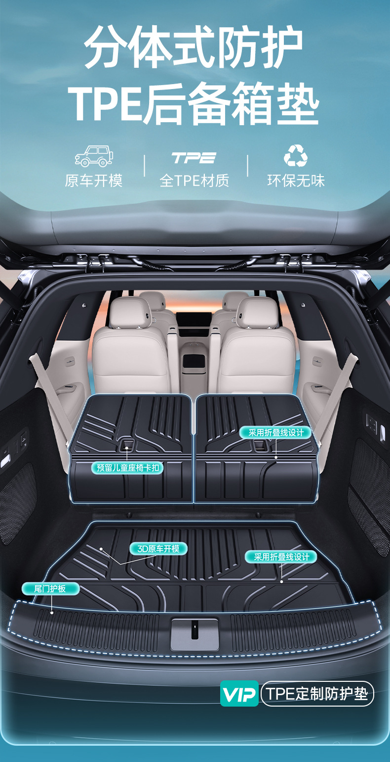 Suitable for 26 models of Xiaomi Pengcheng N70/N90, this is a comprehensive collection of interior accessories, including a TPE trunk mat