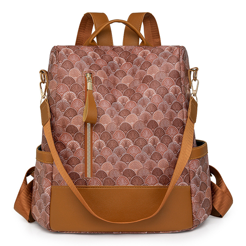 2024 nuevo estilo chino casual todo fósforo damas mochila antirrobo moda moda mochila de viaje de gran capacidad mujer