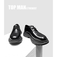 [TOPMAN]高定版潮流时尚男鞋厚底增高德比鞋潮搭真皮高品质皮鞋