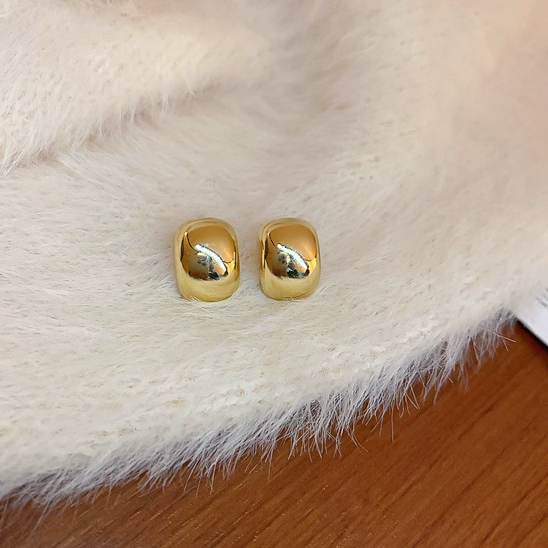 Серьги (Baoyu) металлическая серебряная игла, простой элегантный дизайн, высокое качество