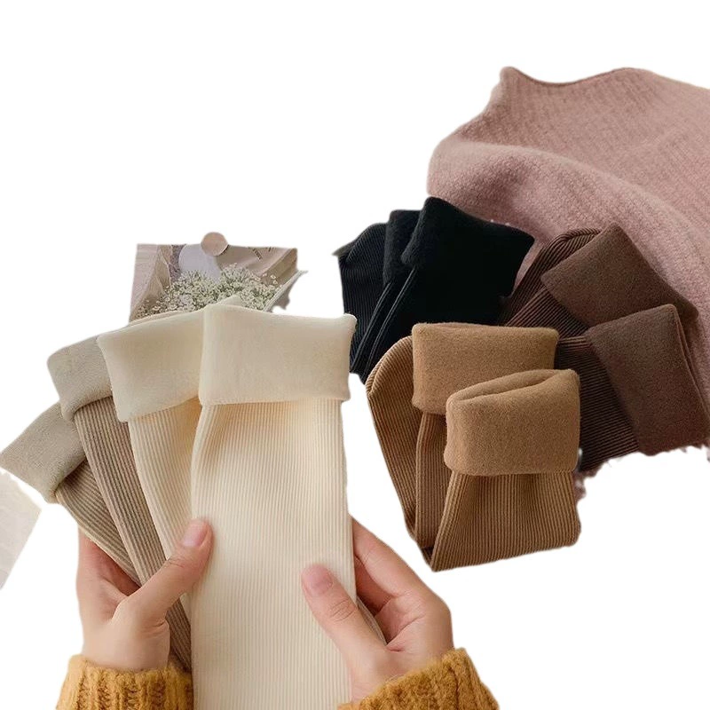 Женские носки, осенне-зимние толстые зимние носки на флисовой подкладке, теплые женские носки с антифризом, мужские носки, морозостойкие чулки
