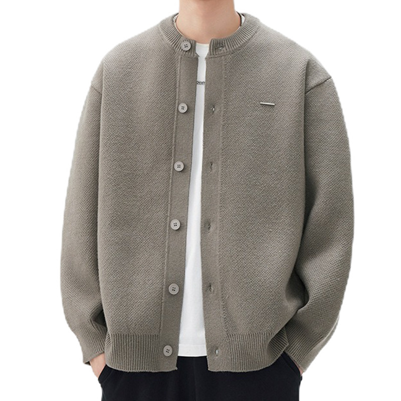 Explosiones transfronterizas de tamaño europeo suéter de jersey de gran tamaño cardigán chaqueta de color sólido fábrica de negocios al por mayor
