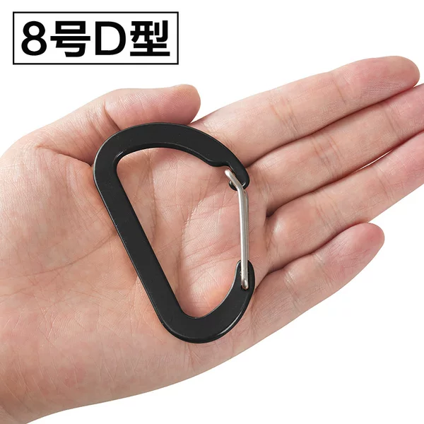 No. 8 D spring mountaineering buckle aluminum alloy outdoor quick hanging 8-character mountaineering activity buckle toy accessories hanging buckle wholesale