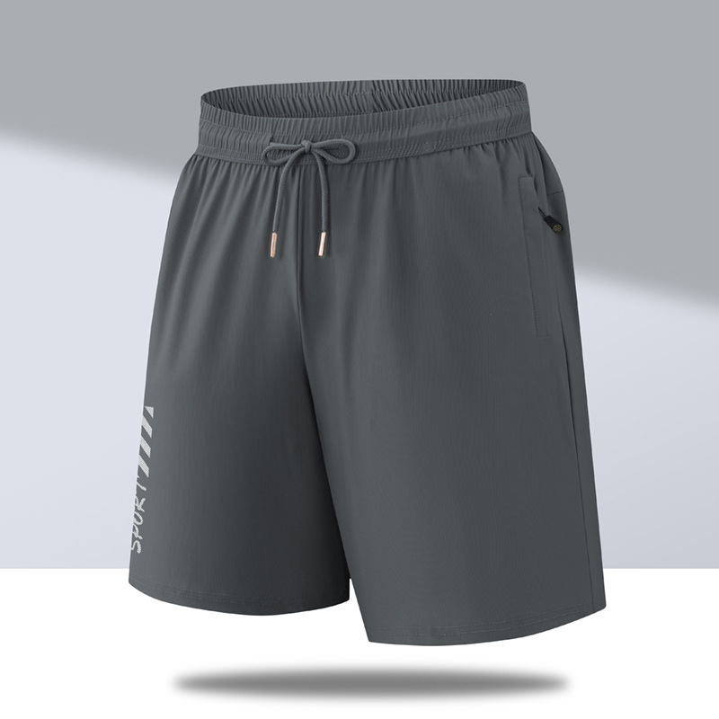 Summer New high quality Men's Quick-drying Stretch Sports Pants Quick-drying Breathable Running Fitness Men's Beach Pants