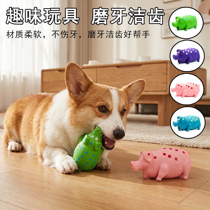 Cross-Border Popular Latex Dog Toy Squeaky Pig Durable Chew Teething Burr Pig Pet Dog Cross-Border Popular Latex Dog Toy Squeaky Pig Durable Chew Teething Burr Pig Pet Dog