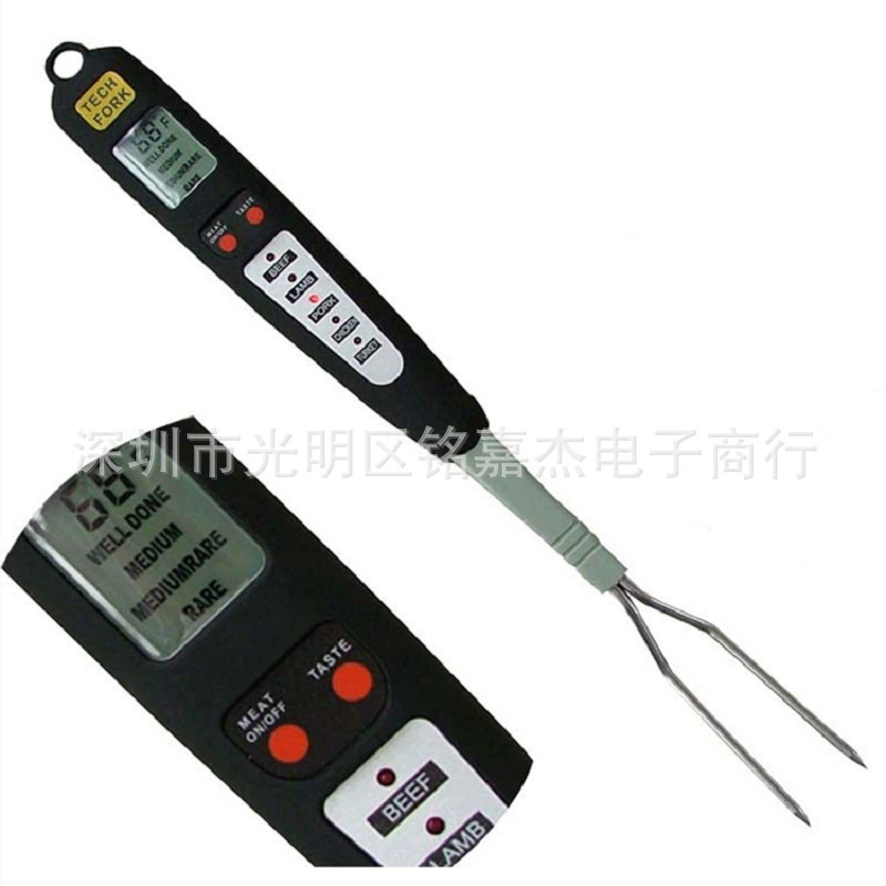Фабрика прямых продаж на открытом воздухе барбекю вилка электронный пищевой термометр CH-204 ЖК-дисплей BBQ термометр