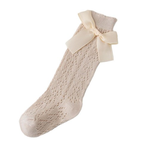 Baby and Toddler 0-1-3 Years Girls' A-Grade Cotton Summer Thin Mesh Breathable Tall Leg Anti-Mosquito Socks