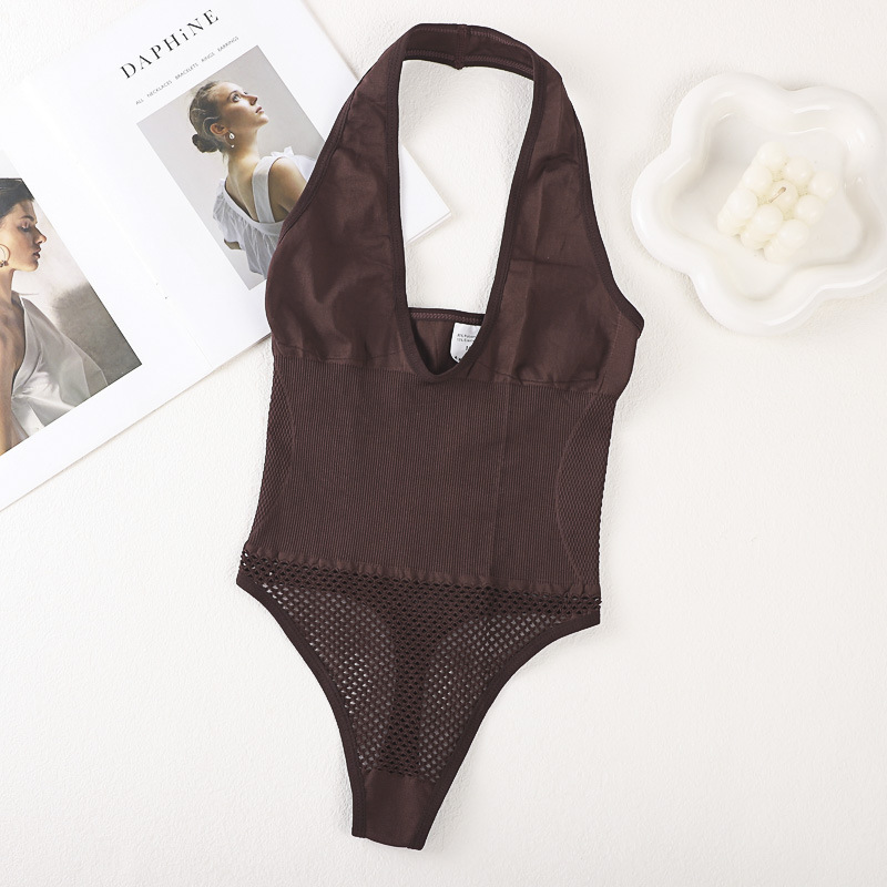 Faja Moldeadora de Cuello Halter Nailon Moldea el cuerpo, Sin costuras, Levanta glúteos, Control de abdomen