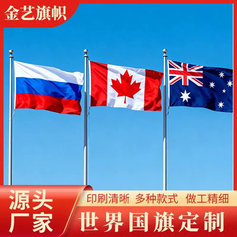 跨境现货世界各国国旗世界杯国际运动会手摇旗外国国旗旗帜批发
