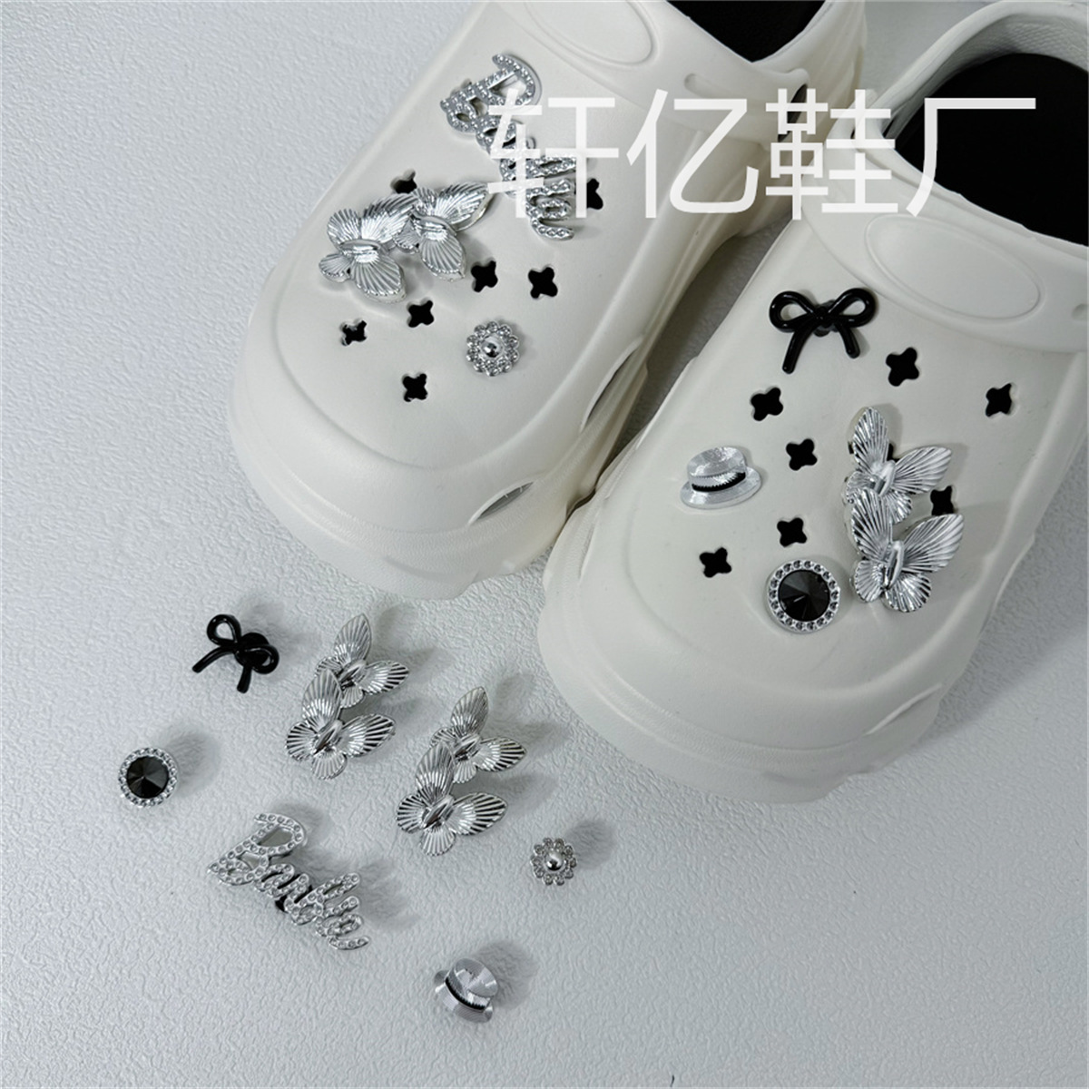 Nuevo ramo, zapatos de flores, agujeros de flores, accesorios de perlas tridimensionales de alta calidad, accesorios de bricolaje decorativos, zapatos de fragancia desmontables