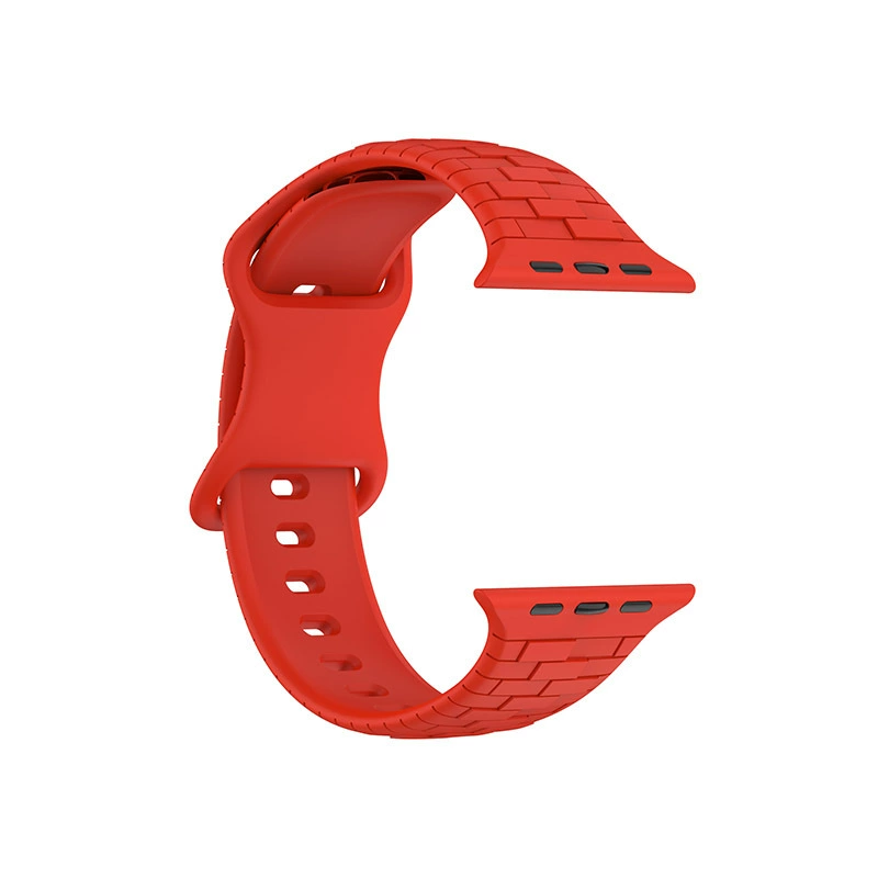 Подходит для Apple Ultra 2 ремешок из силикона с кирпичной текстурой, Apple Watch9, силиконовый браслет с восьмизначной пряжкой