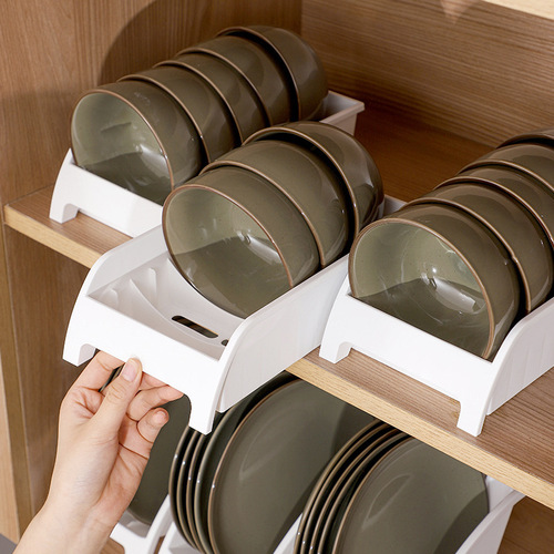New Japanese style kitchen dishware storage rack cabinet plate organizer rack drain bowl rack bowl cutlery box