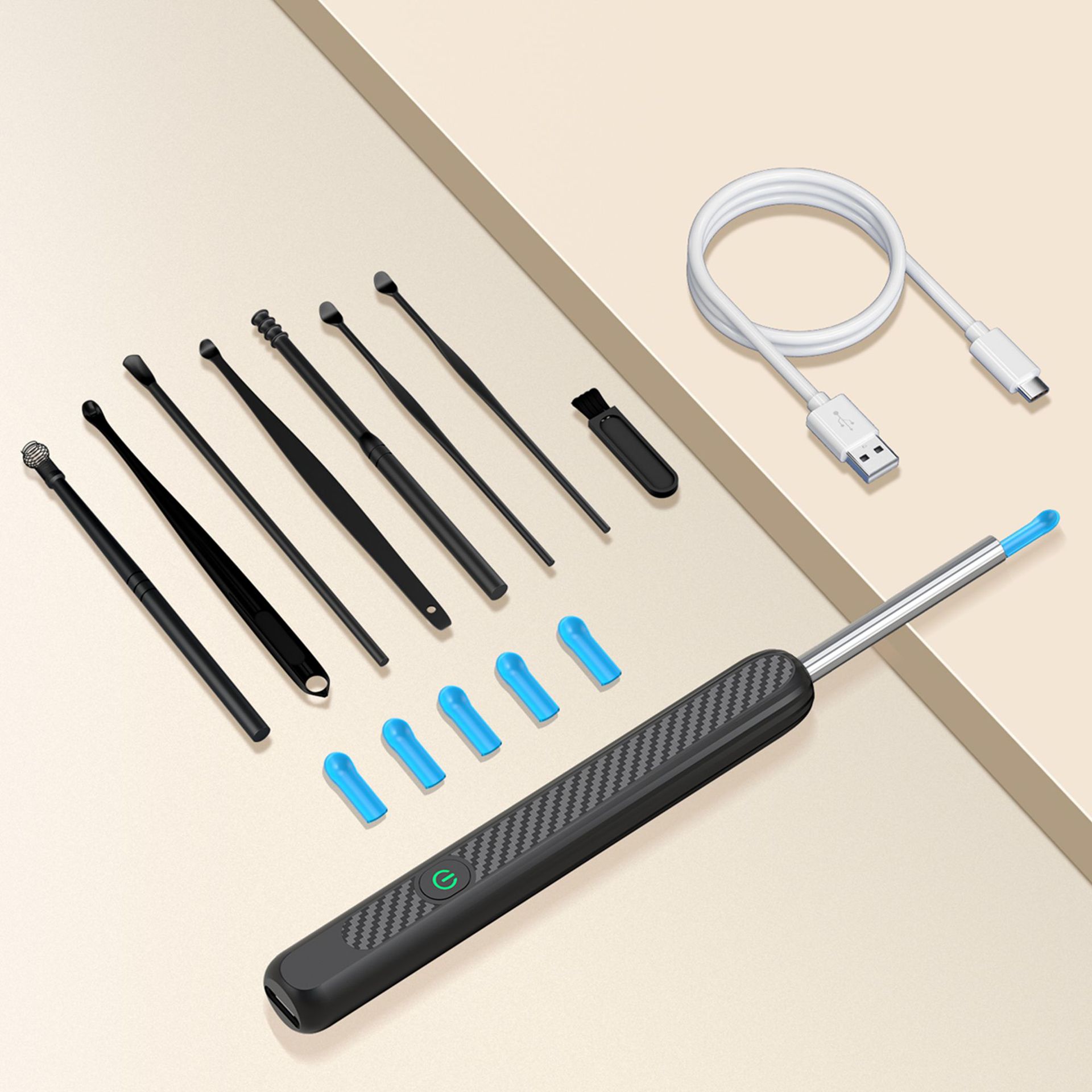 Modelo Privado C7, Limpiador de Oídos Inteligente con Cámara Visual, Endoscopio Inalámbrico de Alta Definición con Luz, Herramienta de Limpieza de Oídos, Transfronterizo