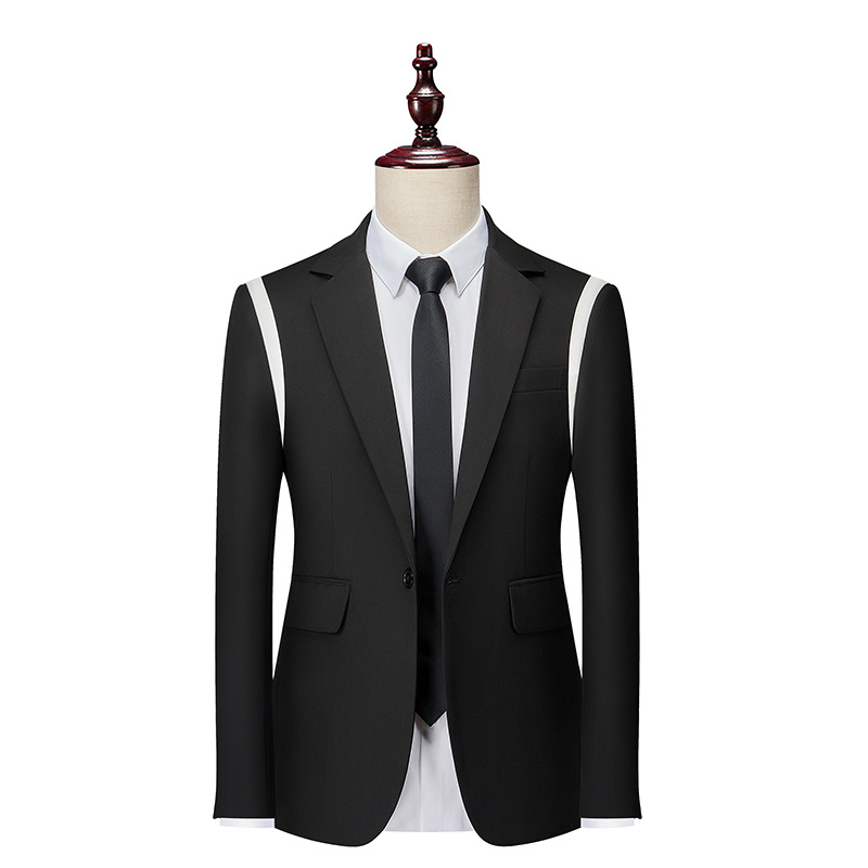 New Men's Casual Business Coat Fashion Single Top Loose Suit Jacket_voghion.com