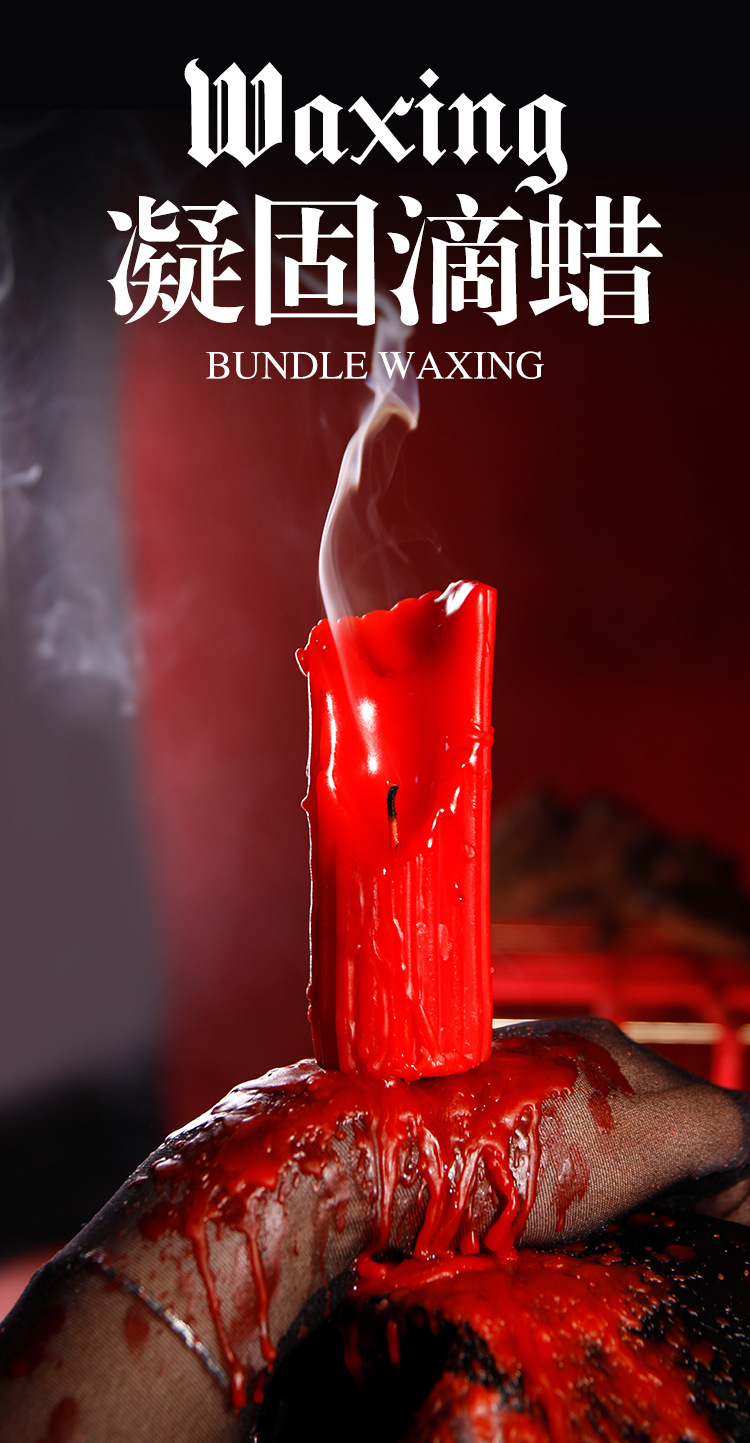 Low-Temperature Aromatherapy Massage Candle for Couples, Soy Wax, Red — detail image 20