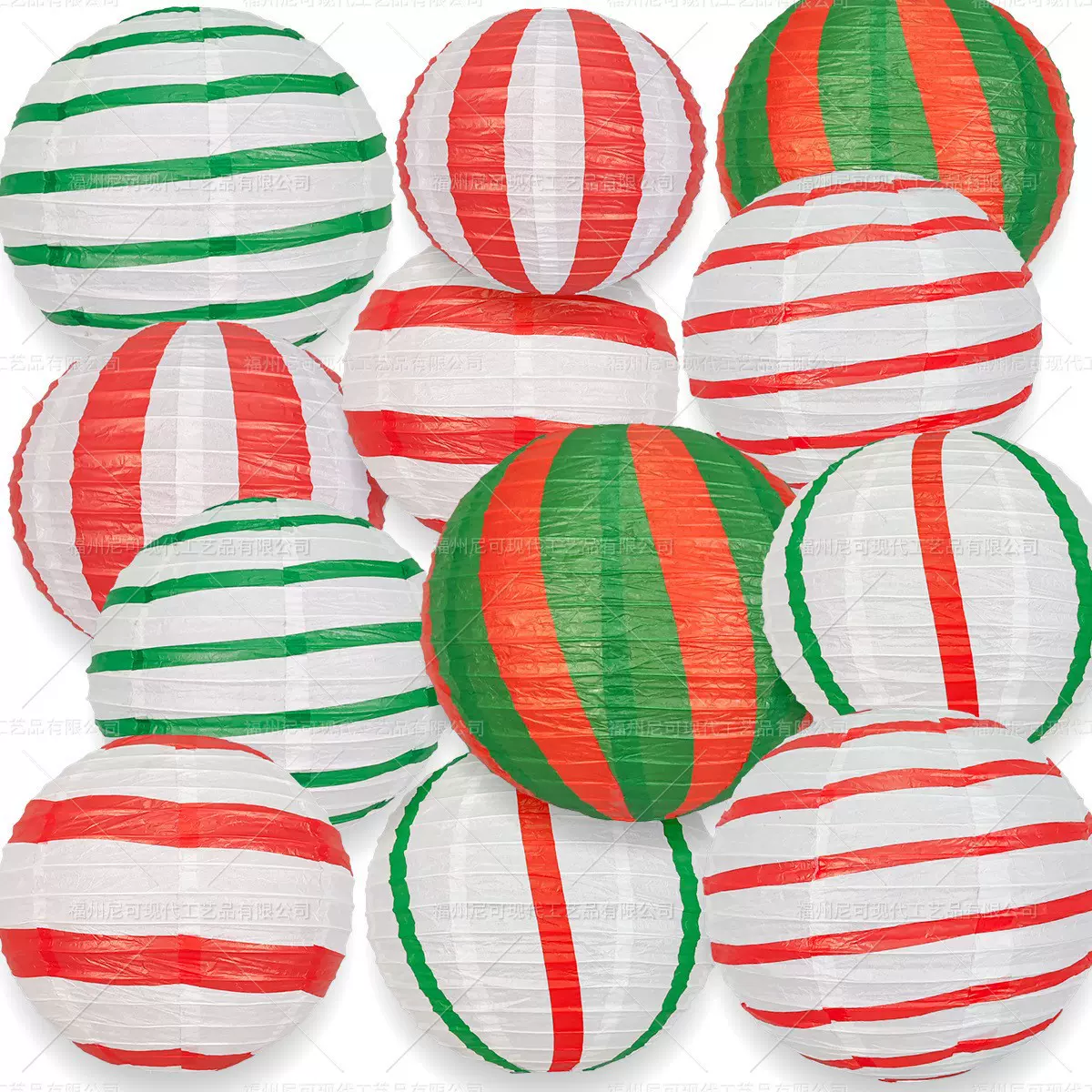 亚马逊糖果灯笼挂饰圣诞派对布置装饰儿童生日悬挂式挂纸灯笼吊饰