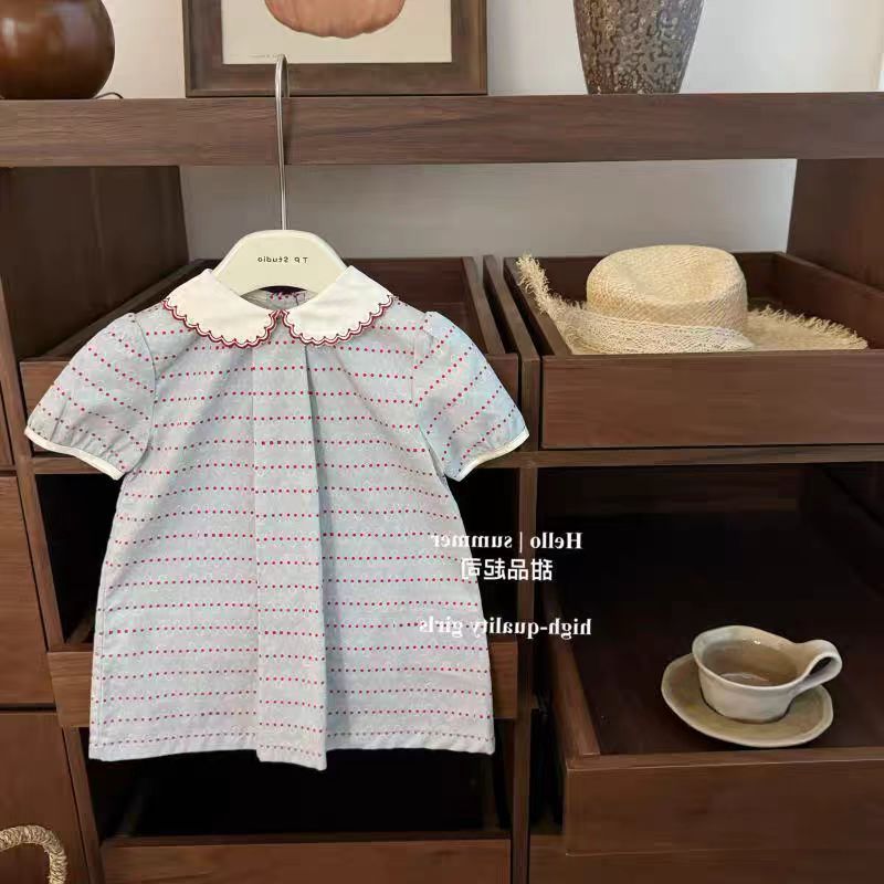 Girls dress Summer New Children Styline Striped Skirt Girls Summer Korean Princess Dress