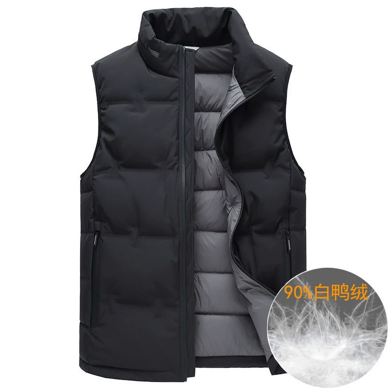 Толстый брат 2021 осенне-зимний новый мужской модный Повседневный жилет больших размеров со стоячим воротником и пуховиком, цельная доставка