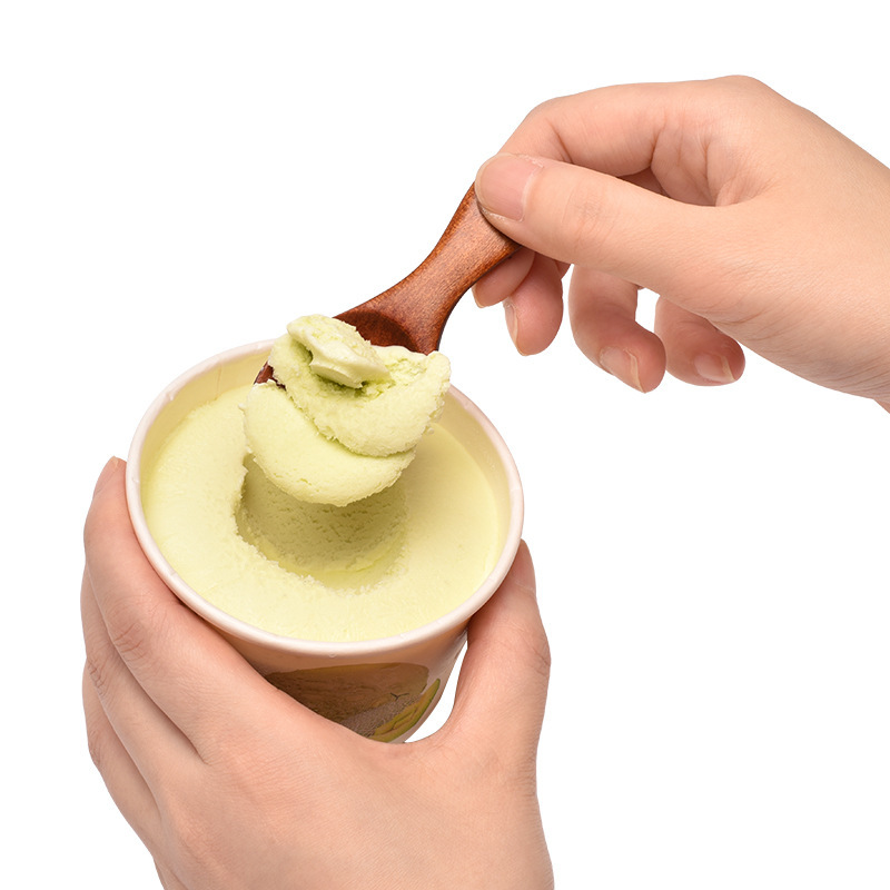 アイスクリームスプーン木の短い柄の小さいスプーンのデザートのアイスクリームのコーヒースプーンのお茶の粉ミルクのミニジャムのスプーンの卸売り|undefined