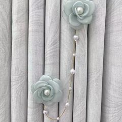 手作り diy 花ロングパールペンダントピン吊りカーテン装飾装身具カーテンヘッド椿ダブルパール装飾