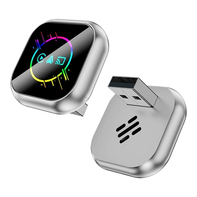 Cross-Border 4-in-1 Car-Machine Connectivity Box Wireless Dual-Band Apple Android Screen Mirroring Smart Carplay Box (Simsiz CarPlay və Android Auto) - q1aq-silver-meteor-metal-glass-4-in-1-wireless-carplay-android-auto-adapter-apple-and-android-screen-mirroring-optimized-for-overseas-systems-only