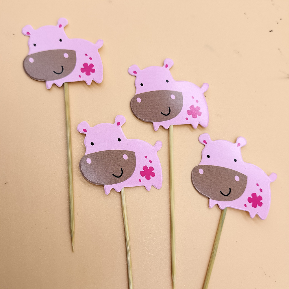 Palo de fruta desechable tenedor de fruta postre pastel de inserción de tarjeta de inserción plato de fruta decoración palo de bambú