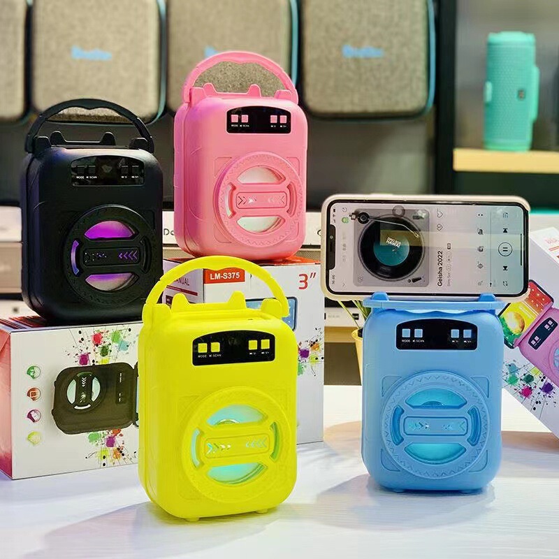 3寸手提蓝牙音箱低音炮户外大音量便携插卡家用彩灯桌面迷你音响|undefined
