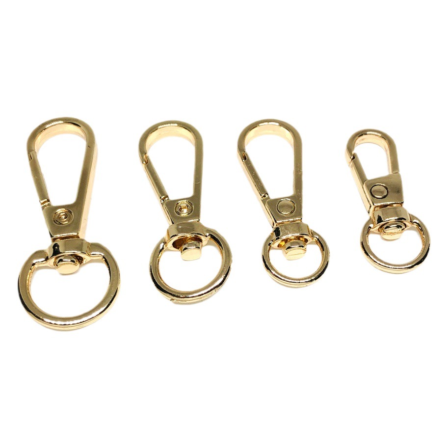 In-Stock Plated 3-Point Round Tail Dog Buckle for Bags, Phone Webbing Hook, Lobster Clasp, Alloy Accessories, Keychain Buckle