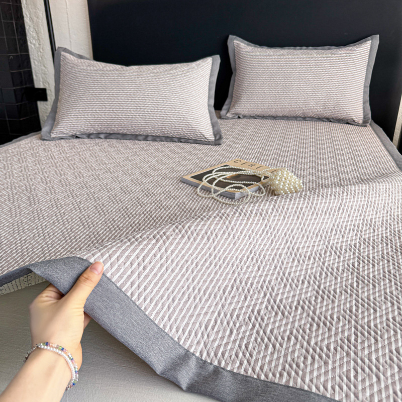 Sábana de tela gruesa vieja de algodón de verano pieza única 100 colchones individuales de algodón, funda de almohada individual, juego de tres piezas, nuevo estilo 2025