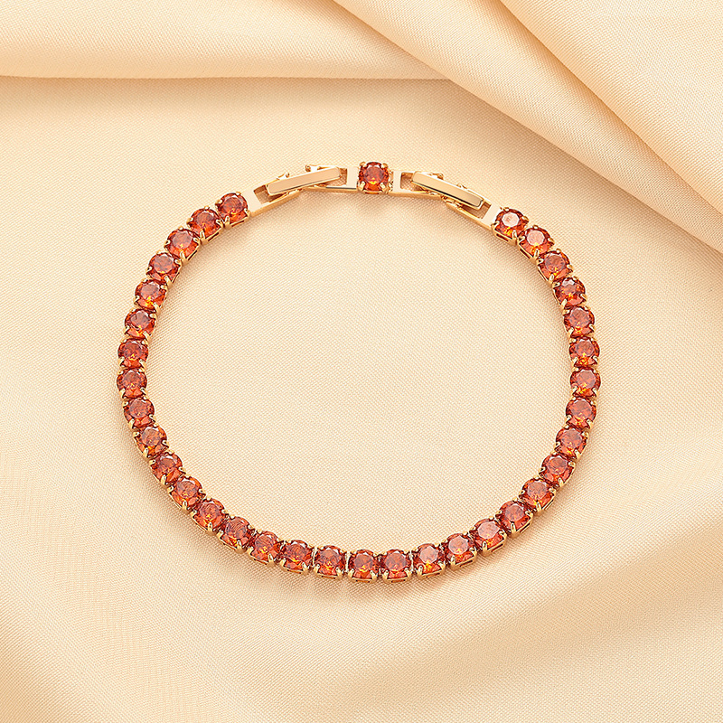 Niche Exquisite Garnet Red Zircon Square Bracelet Light Luxury Simple Fashion All-match Stacked White Jewelry Niche Exquisite Garnet Red Zircon Square Bracelet Light Luxury Simple Fashion All-match Stacked White Jewelry