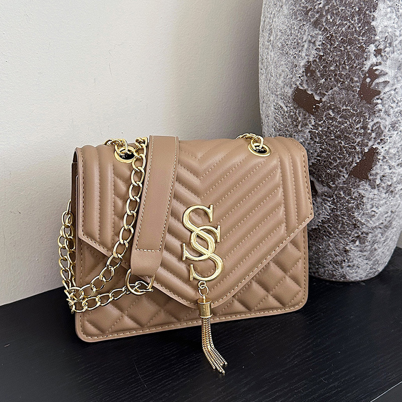 Bolso de cadena de diamantes para mujer 2024 nuevo estilo de fragancia pequeña gran capacidad neto pequeño bolso cuadrado bandolera de todo fósforo