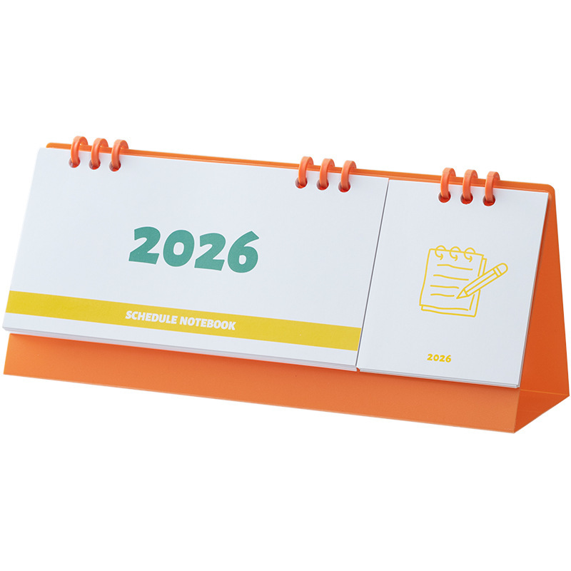 2026日历蛇年简约创意便签迷你三角台历公司桌面摆件英文台历|undefined