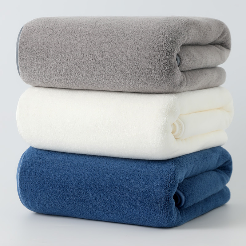 Cross-Border Coral Velvet Towel Bath Towel Square Towel Eight-Piece Set Absorbent Soft Bath Towel Set Supply 90*180