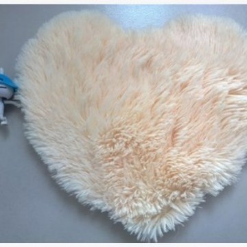 Cruz-Frontera en forma de corazón de lana de seda alfombra dormitorio amor piso estera mesita de noche pelusa-libre lindo hogar en forma de corazón