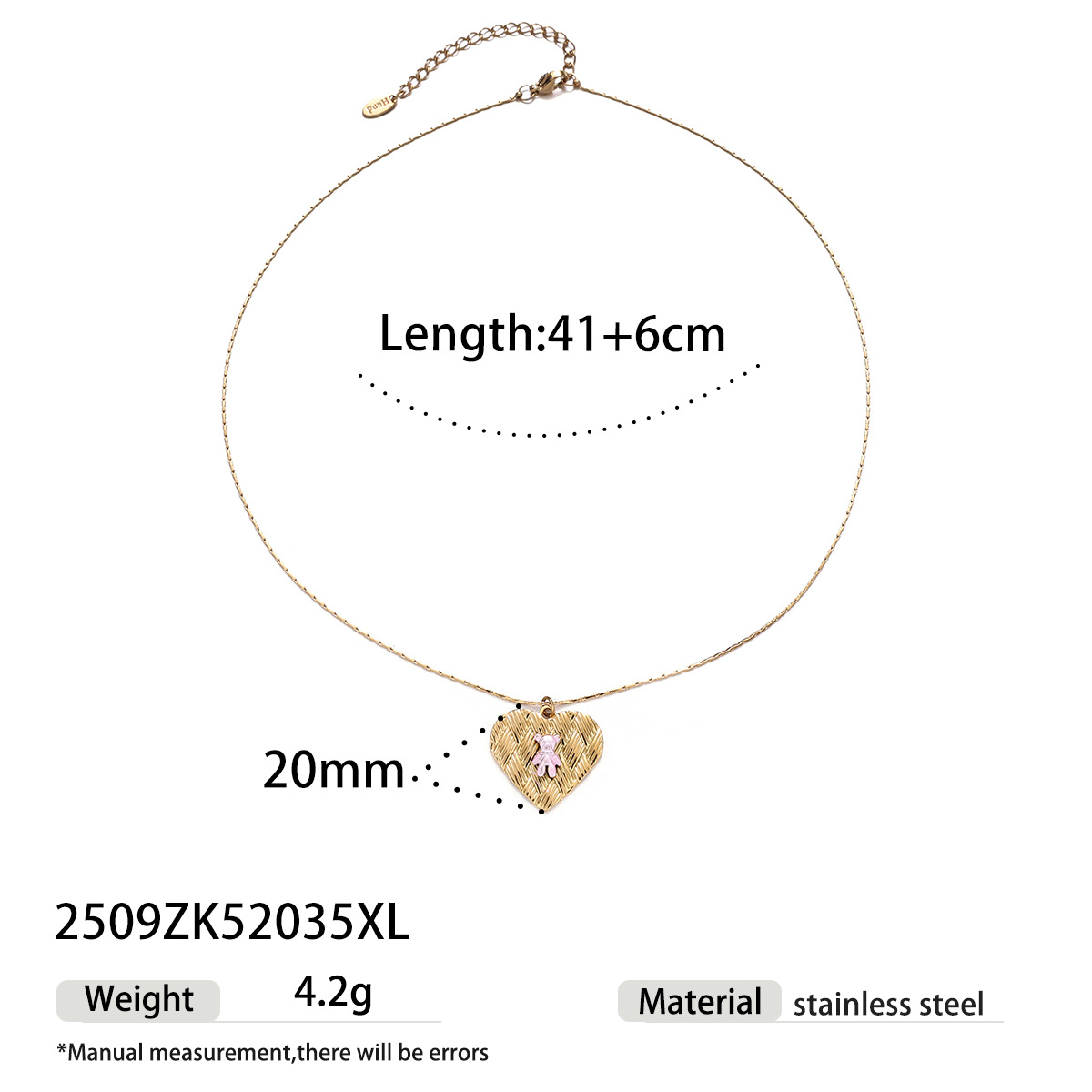 Tiana estilo europeo y americano collar de acero inoxidable lujo ligero de alto nivel amor pequeño monstruo colgante clavícula de venta cruzada productos calientes