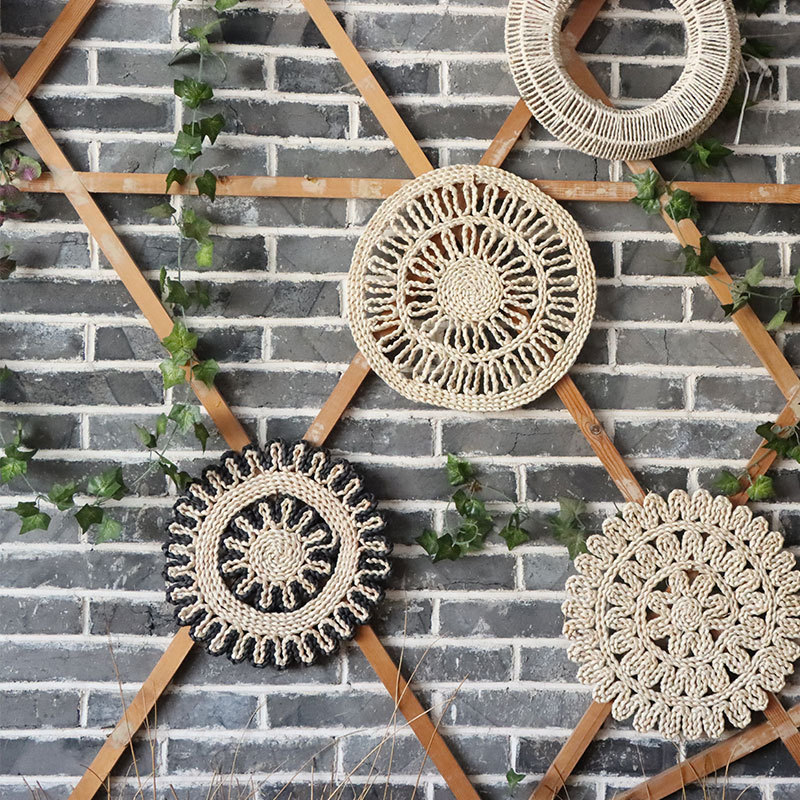 Inventario al por mayor bohemia tejida a mano ins sala de estar dormitorio cabezal de cama colgar porche fondo colgar joyas de pared