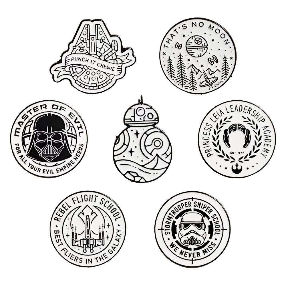Broche Metálico de La Guerra de Las Galaxias BB-8 de Aleación de Zinc Decorativo para Bolsos
