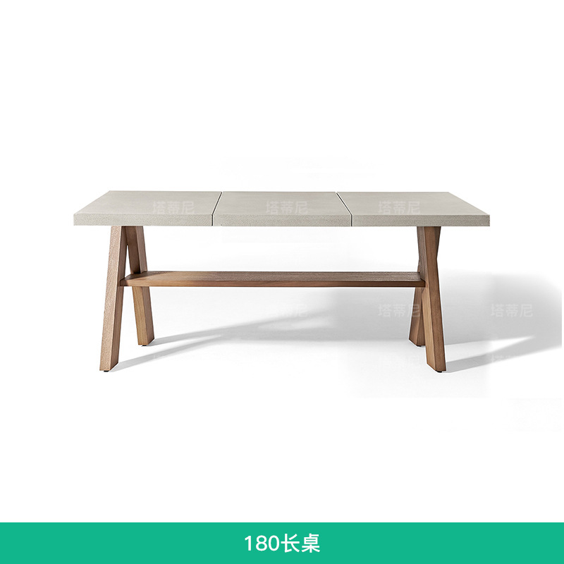 Mesas y sillas de teca para exteriores, muebles de madera maciza para jardín de villa y B&B, conjunto de sillas de ratán impermeables y resistentes al sol para terraza exterior