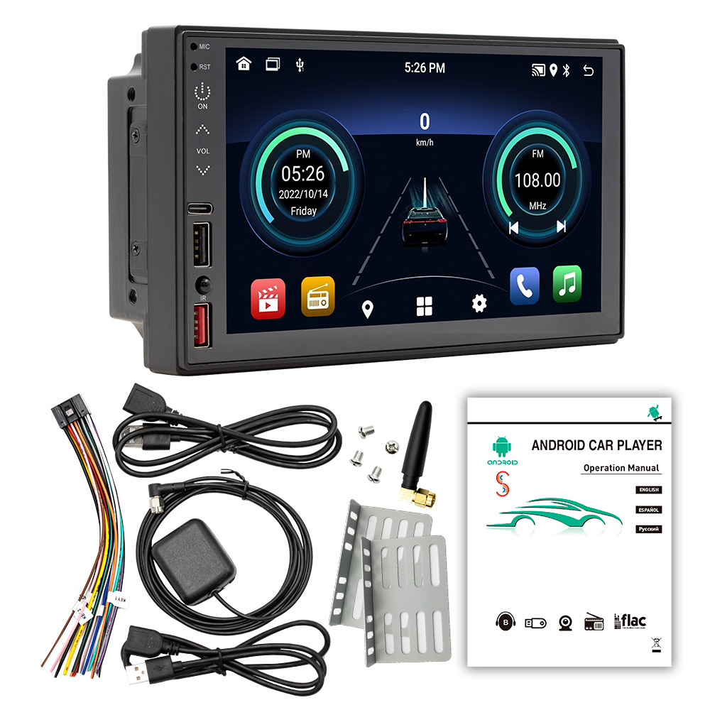7 pulgadas de coche Android GPS navegación inalámbrica carplay coche HD gran pantalla de retroceso reproductor de imágenes Bluetooth