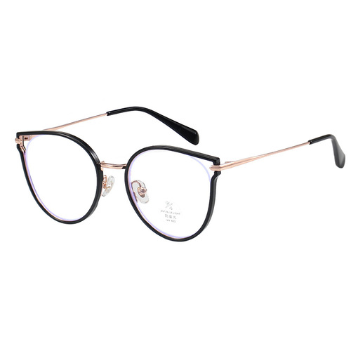 M2291 European and American cat eye flat mirror women's anti-blue light glasses can be equipped with myopia trendy frames women's frames wholesale