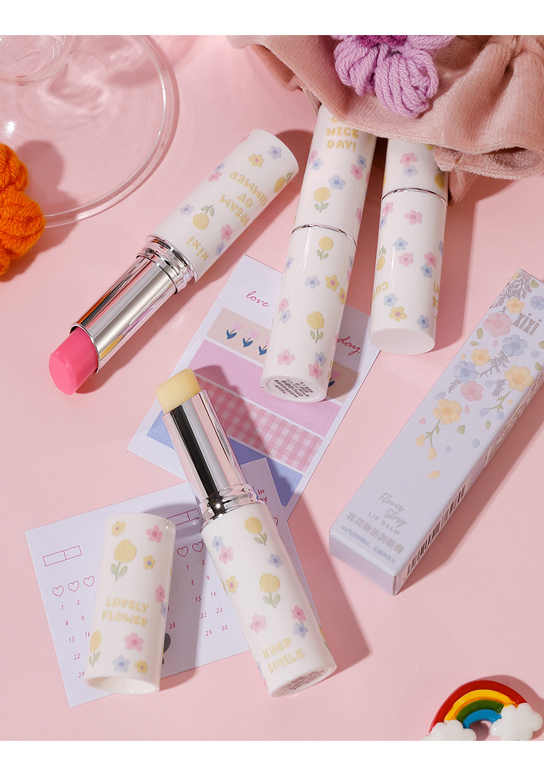 xixi Flower Story Temperature-sensitive Color-changing Lip Balm Moisturizes, hydrates, moisturizes, prevents dryness and cracking, and reduces lip lines. Colorless lip balm undefined